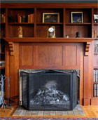 Mahogany Fireplace.