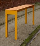 Fir Table with Painted Legs.